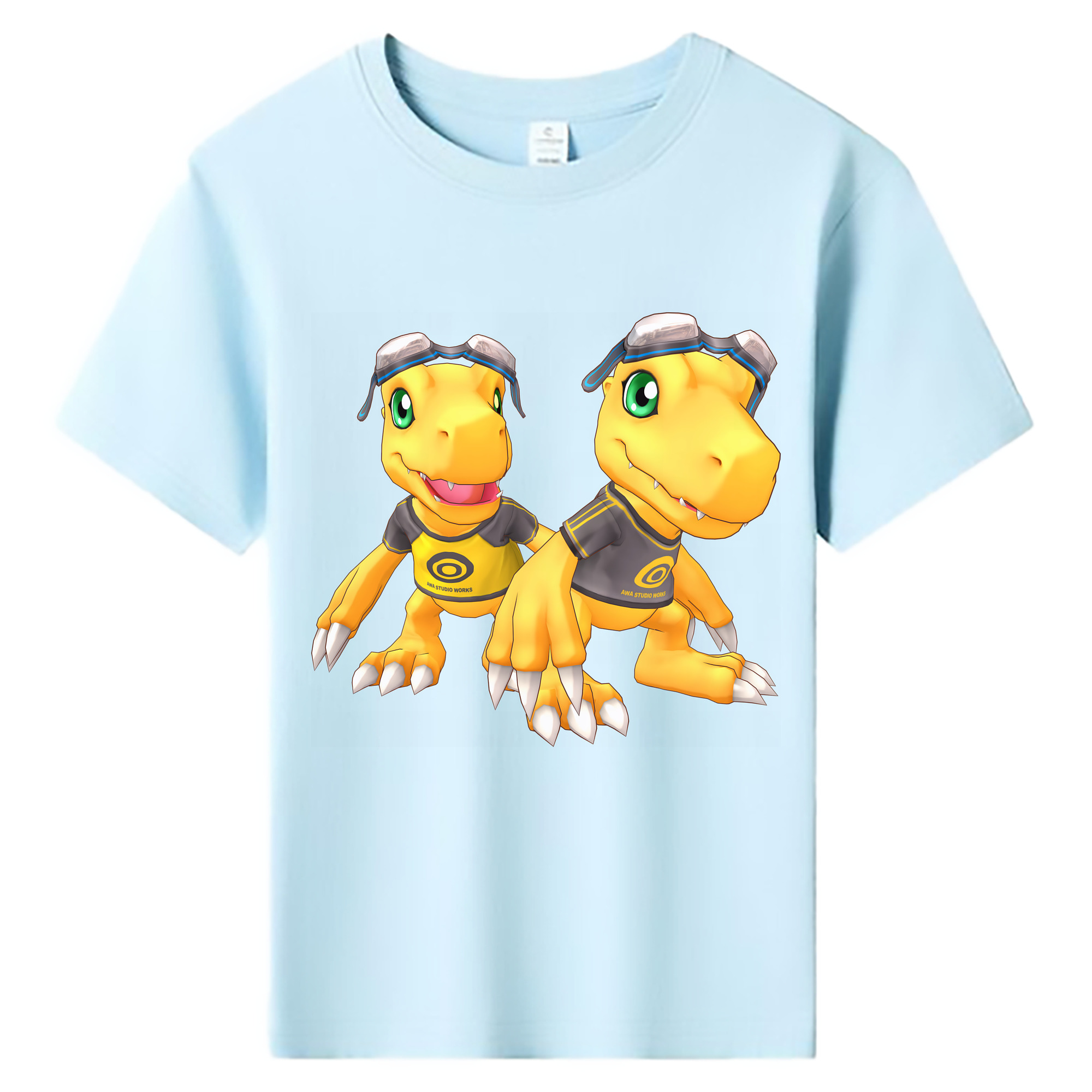 （画像用） Digimon デジタルモンスター/デジモン 綿100％キッズTシャツ（フロントプリント）